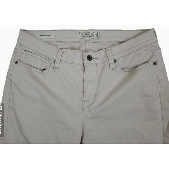 Lucky Brand ~Woman 10/30~ Beige Brooke Skinny Jeans Stretch Pants Cotton Blend. - Picture 11 of 12